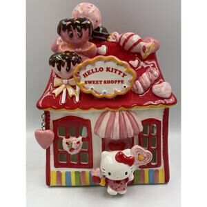 Blue Sky Clayworks HELLO KITTY SWEET SHOP Tea Light Candle House Luminary NWOT